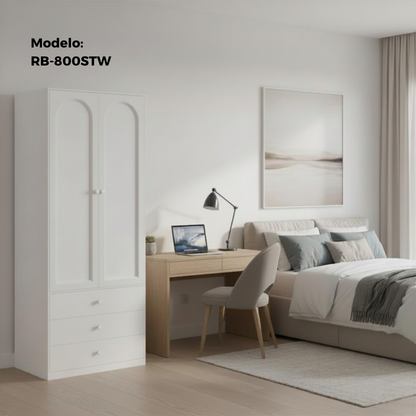 Armario Modular 2 Puertas con 3 cajoneras