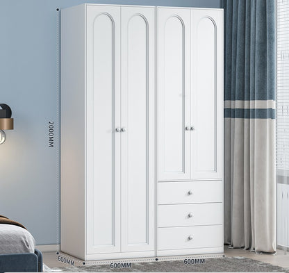 Metal Wardrobe Closet with 2 Doors and Hanging Rail