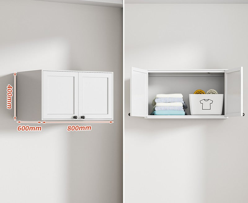 Armario Modular 2 Puertas con 3 cajoneras 80cm FUERZA METAL | 200–240cm | White / Beige
