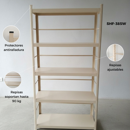 Librero Metálico de Acero – 5 Niveles