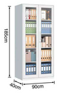 Archivero Closet Metálico con Puerta Completa con transparencia