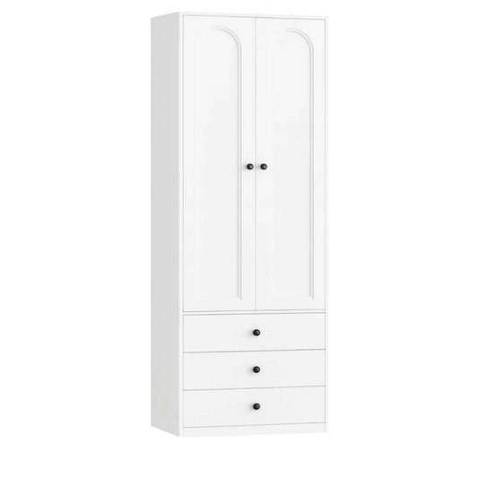 Ropero Closet Metálico 2 Puertas Con Colgador Y 3 Cajones