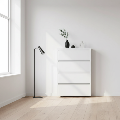 Zapatero Metal Moderno Organizador 4 Niveles Blanco