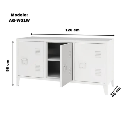 3-Section Horizontal Metal Locker/Organizer