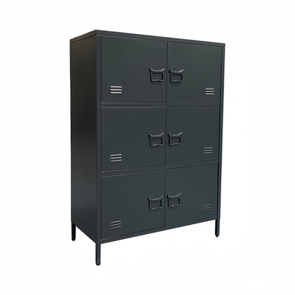 AQUA 6-Section Horizontal Metal Locker/Organizer