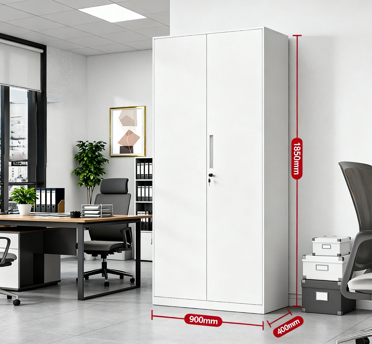 Metal Filing Cabinet Closet with Full Door