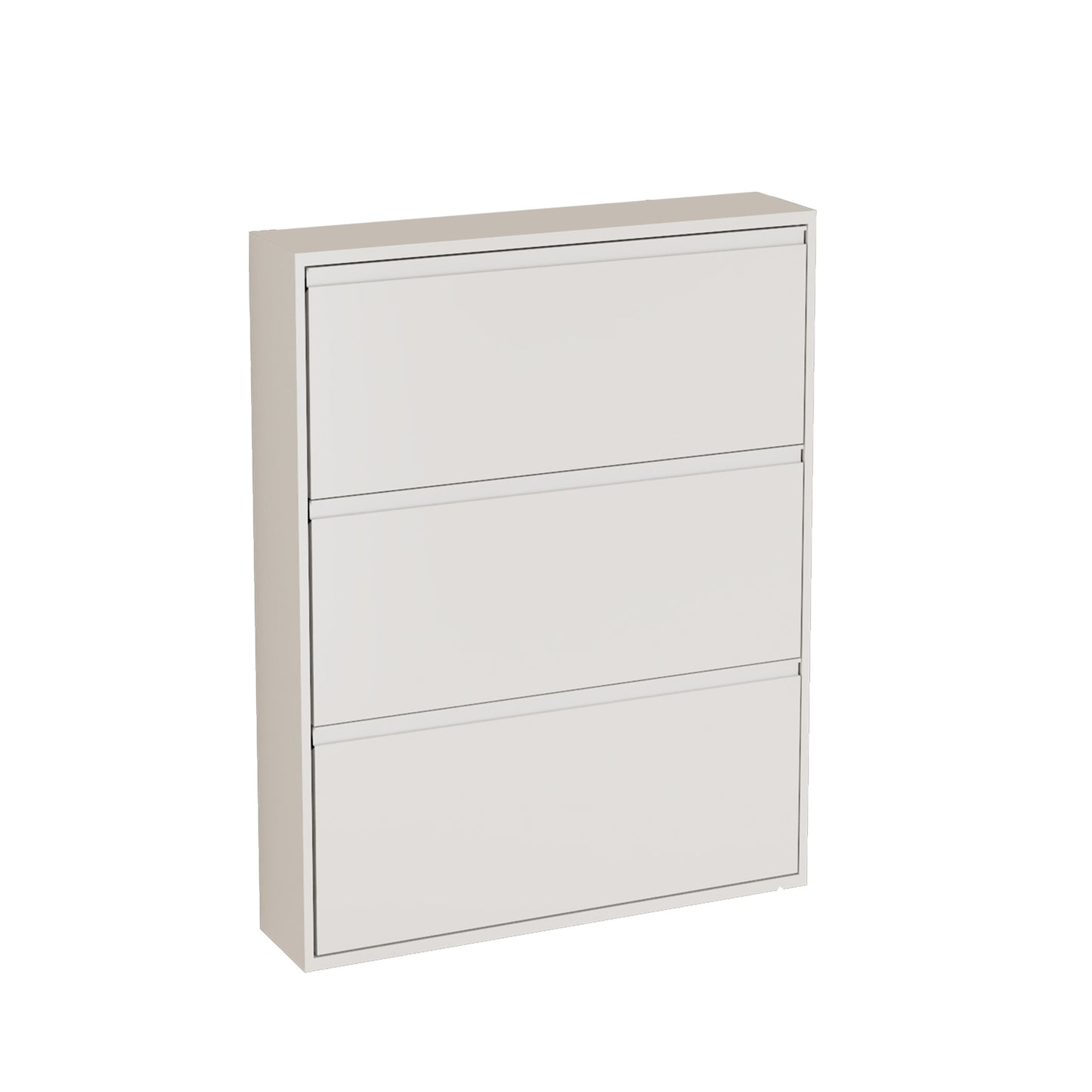 Modern Metal Shoe Rack Organizer with 3 Tiers - White