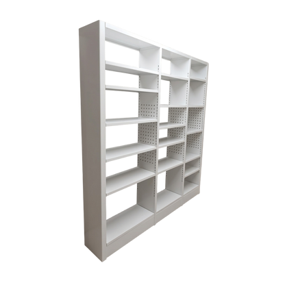Librero Metálico Blanco Moderno | Estantería de Acero 200cm x 191cm x 30cm