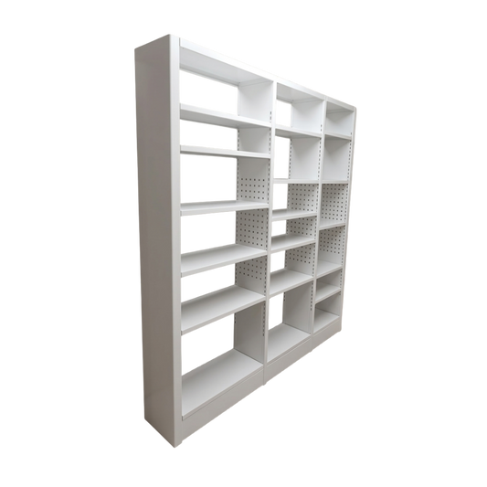 Librero Metálico Blanco Moderno | Estantería de Acero 200cm x 191cm x 30cm