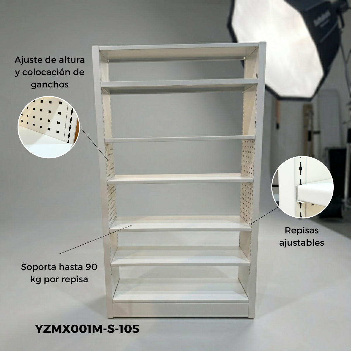 Estantería Metálica Blanco Moderno