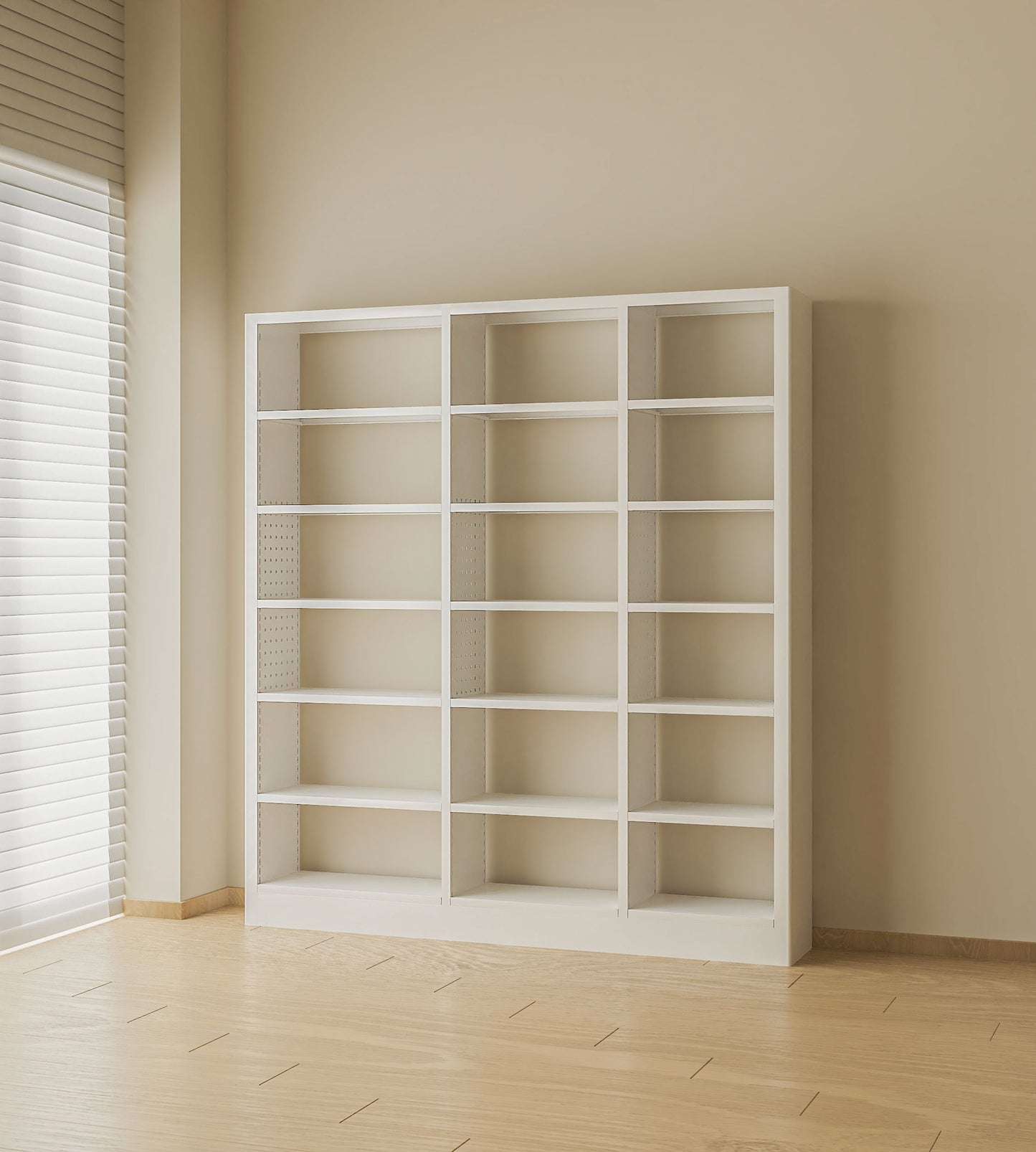 Librero Metálico Blanco Moderno | Estantería de Acero 200cm x 191cm x 30cm