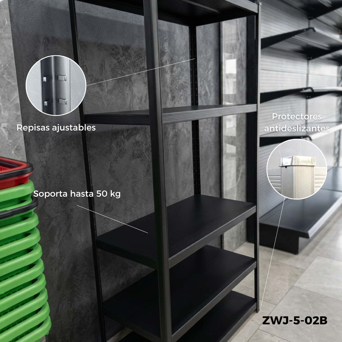 Estante De 5 Niveles Organizador Almacenamiento Multiusos