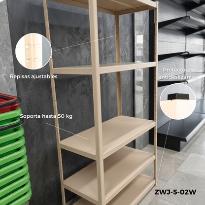Estante De 5 Niveles Organizador Almacenamiento Multiusos