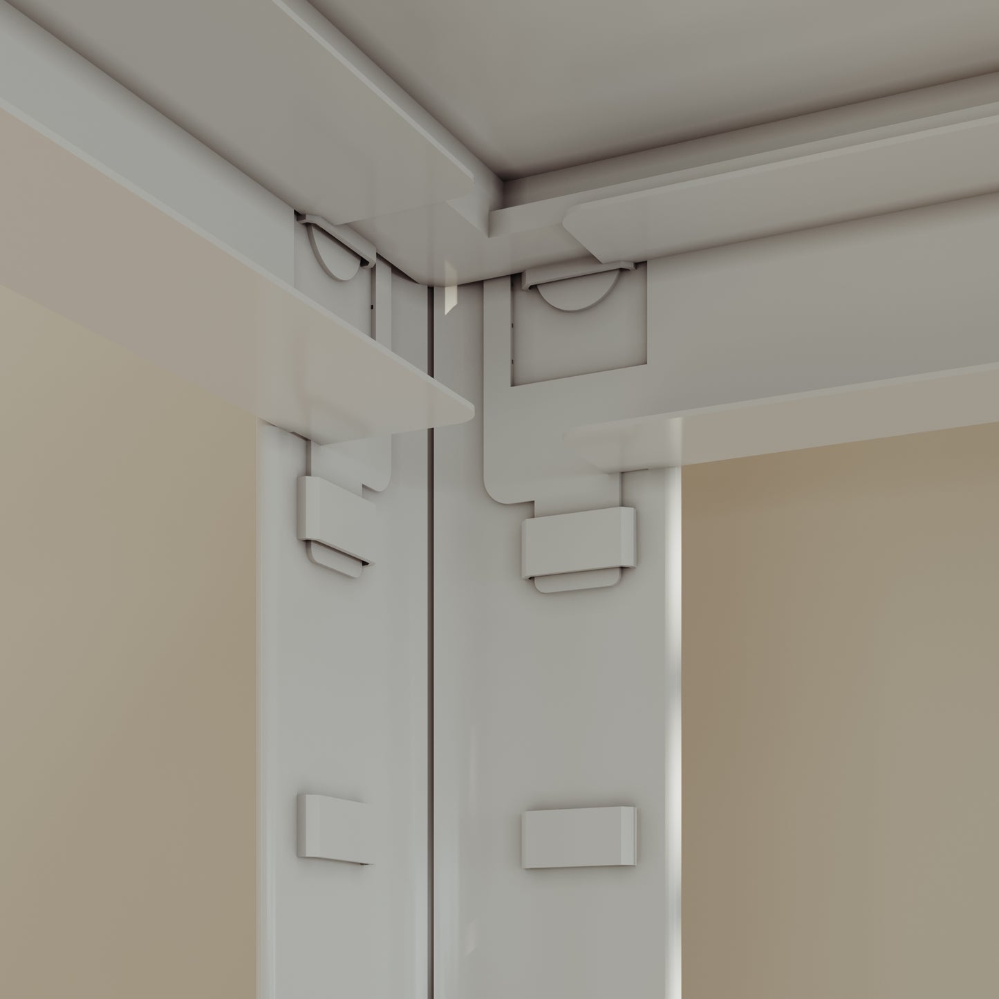Closet Ropero Gran Capacidad Abierto Armable Fuerza Metal Blanco
