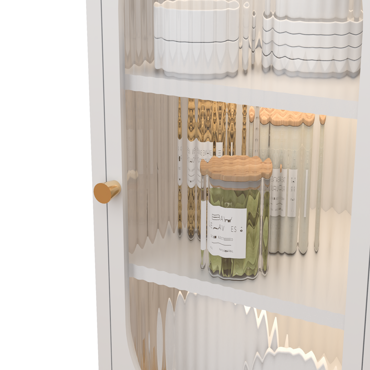 Cabinet with Transparent Cupboard-Style Door