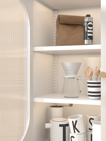 Cabinet with Transparent Cupboard-Style Door