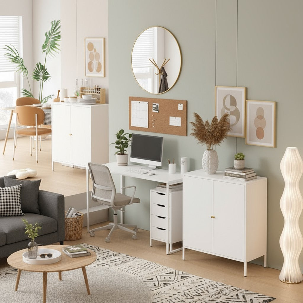 Metal filing cabinet, cupboard type