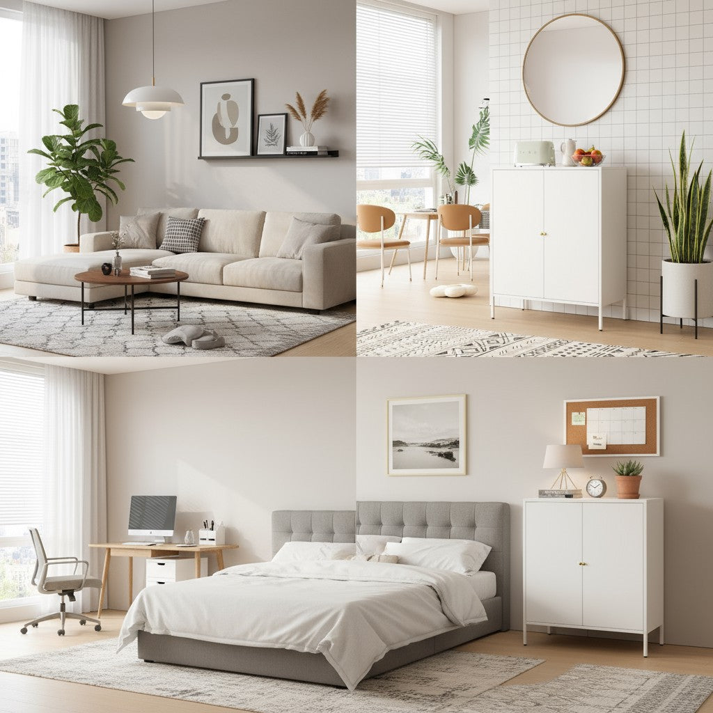 Metal filing cabinet, cupboard type