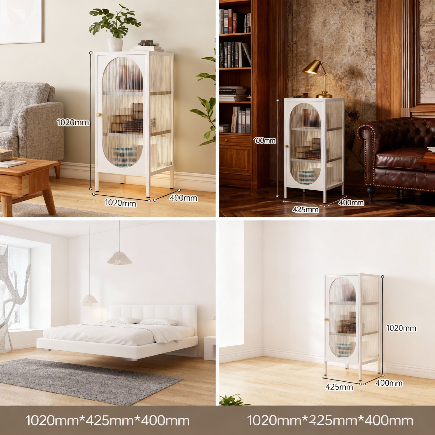 Cabinet with Transparent Cupboard-Style Door