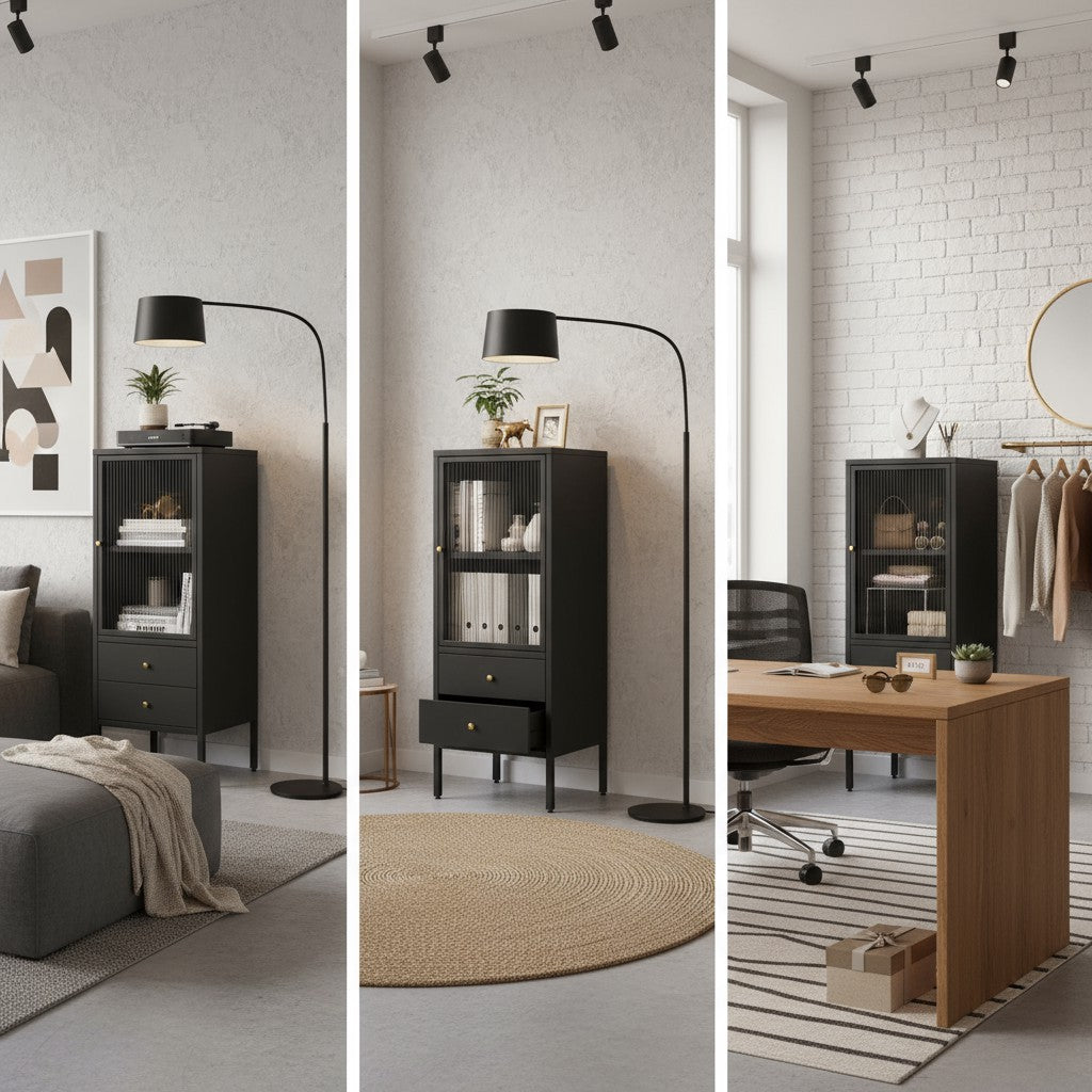 Metal cupboard cabinet with door, cupboard type