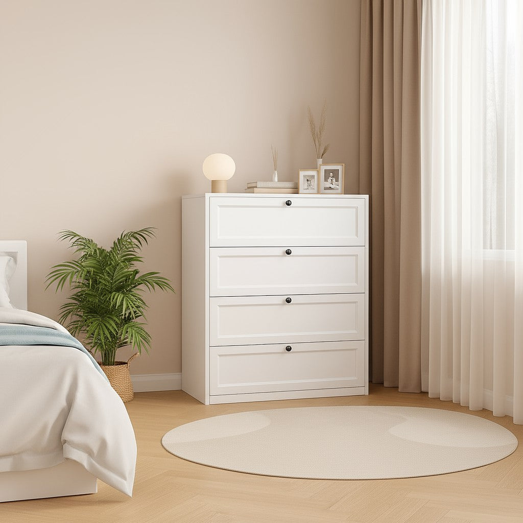 4-tier metal chest of drawers