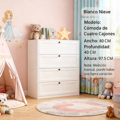 4-tier metal chest of drawers