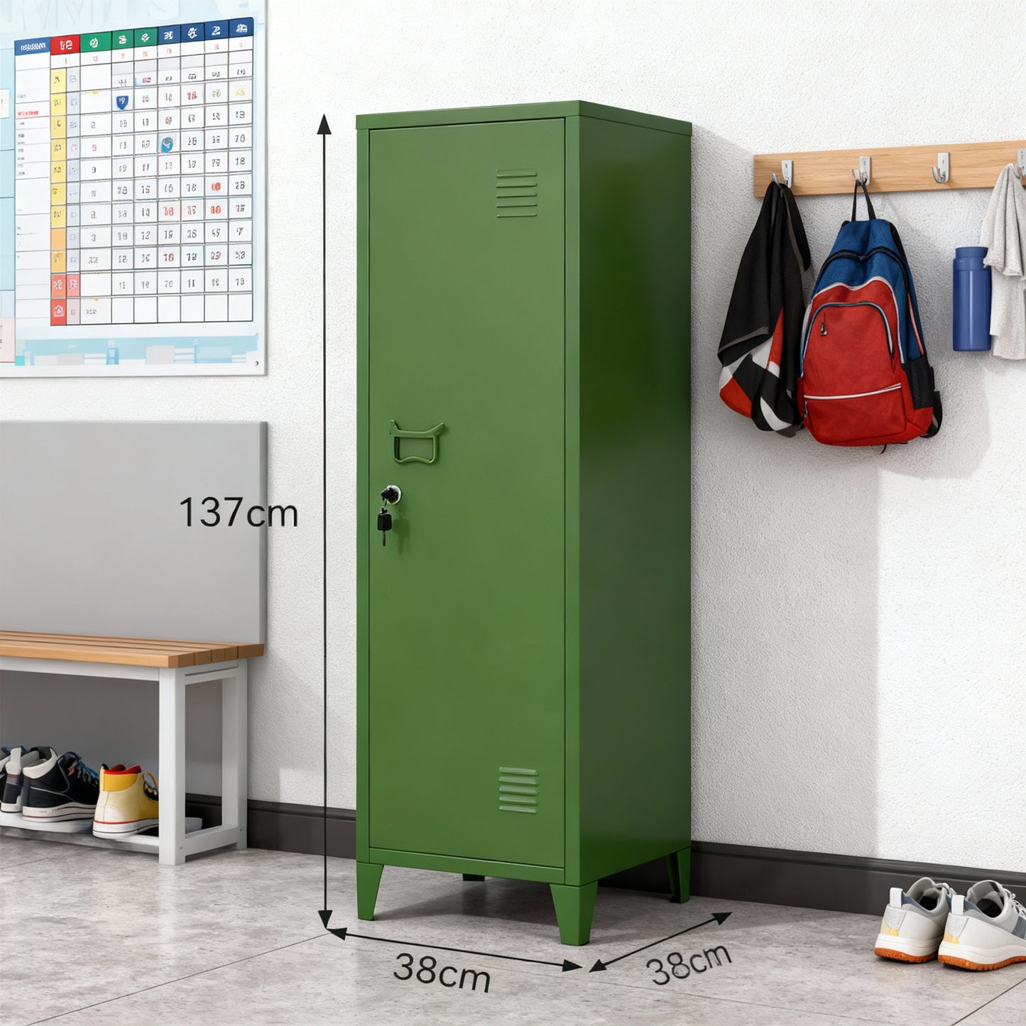 1-section metal locker