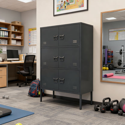 AQUA 6-Section Horizontal Metal Locker/Organizer