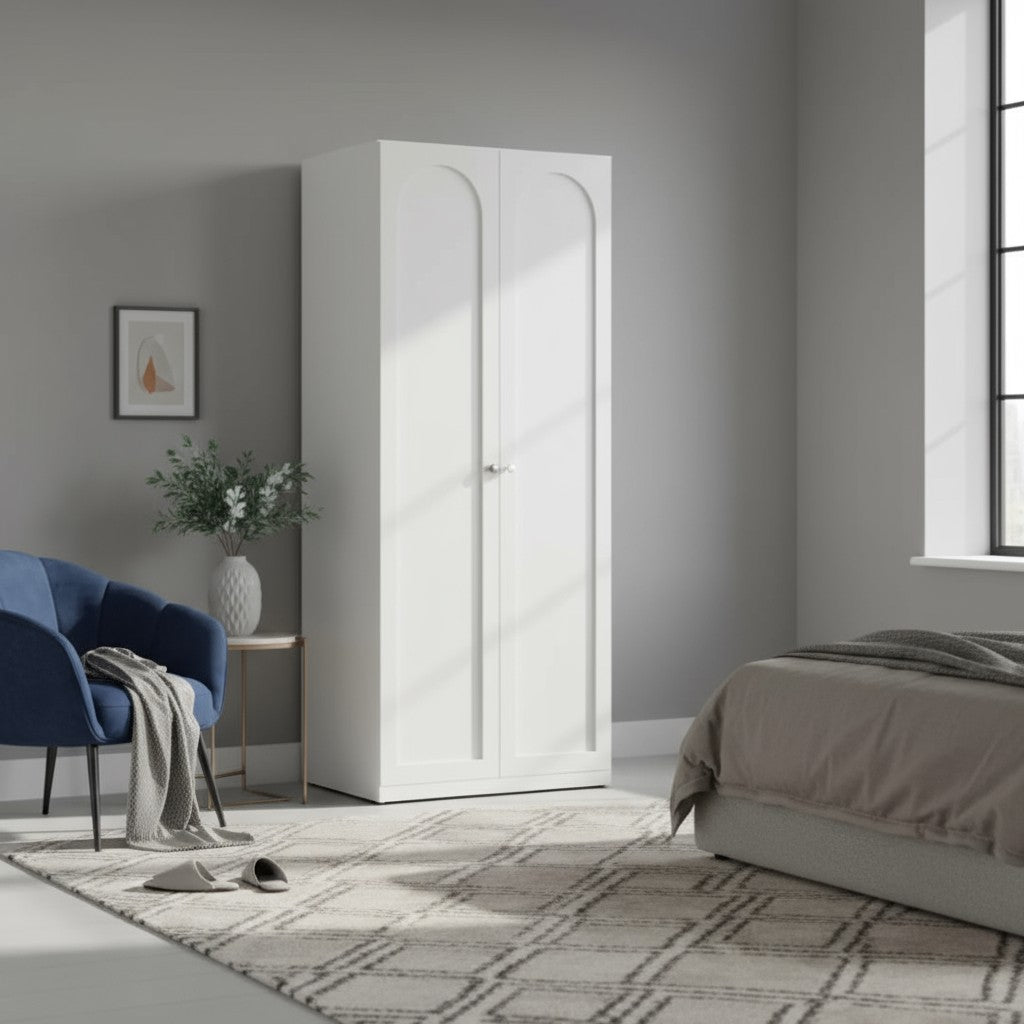 Armario Modular 2 Puertas 80cm FUERZA METAL | 200–240cm | White / Beige