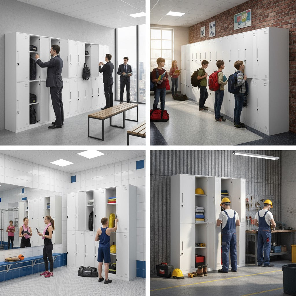 Metal Locker with 6 Doors and Independent Key