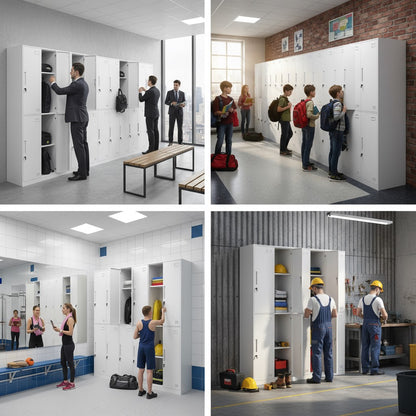 Metal Locker with 6 Doors and Independent Key