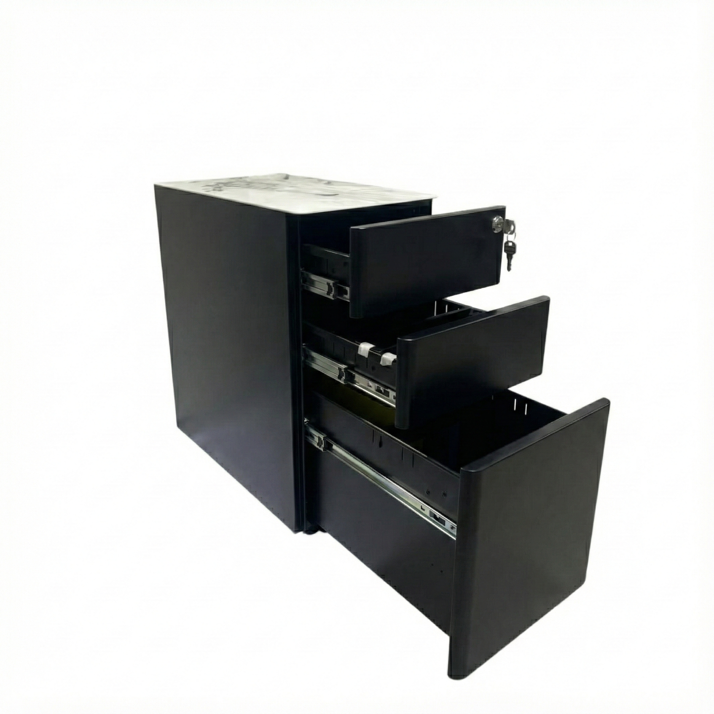 Archivero De 3 Cajones Con Llave Y Llantas - Modelo CY01